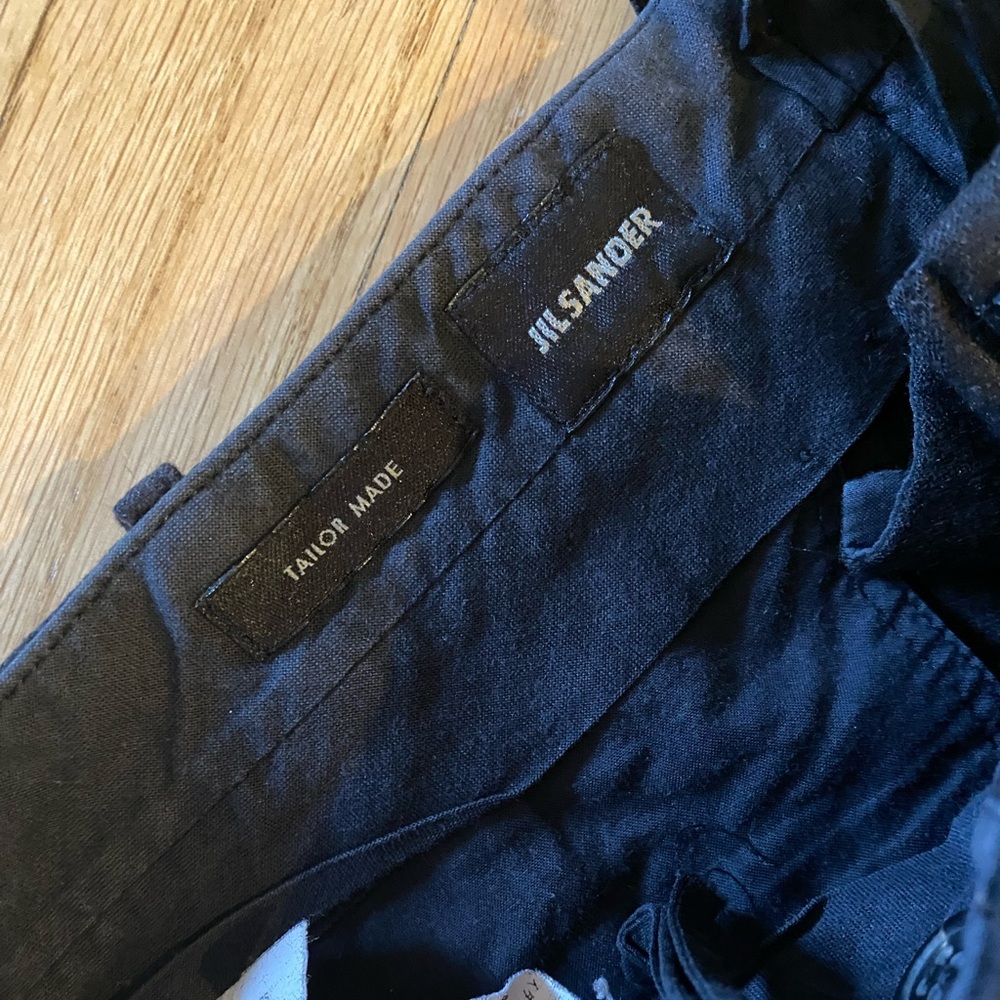 Jil Sander black cropped wool trousers size 42